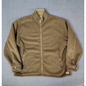 Outback Trading Co Mens Full Zip Summit Fleece SZ (XL) Lined Jacket Brown